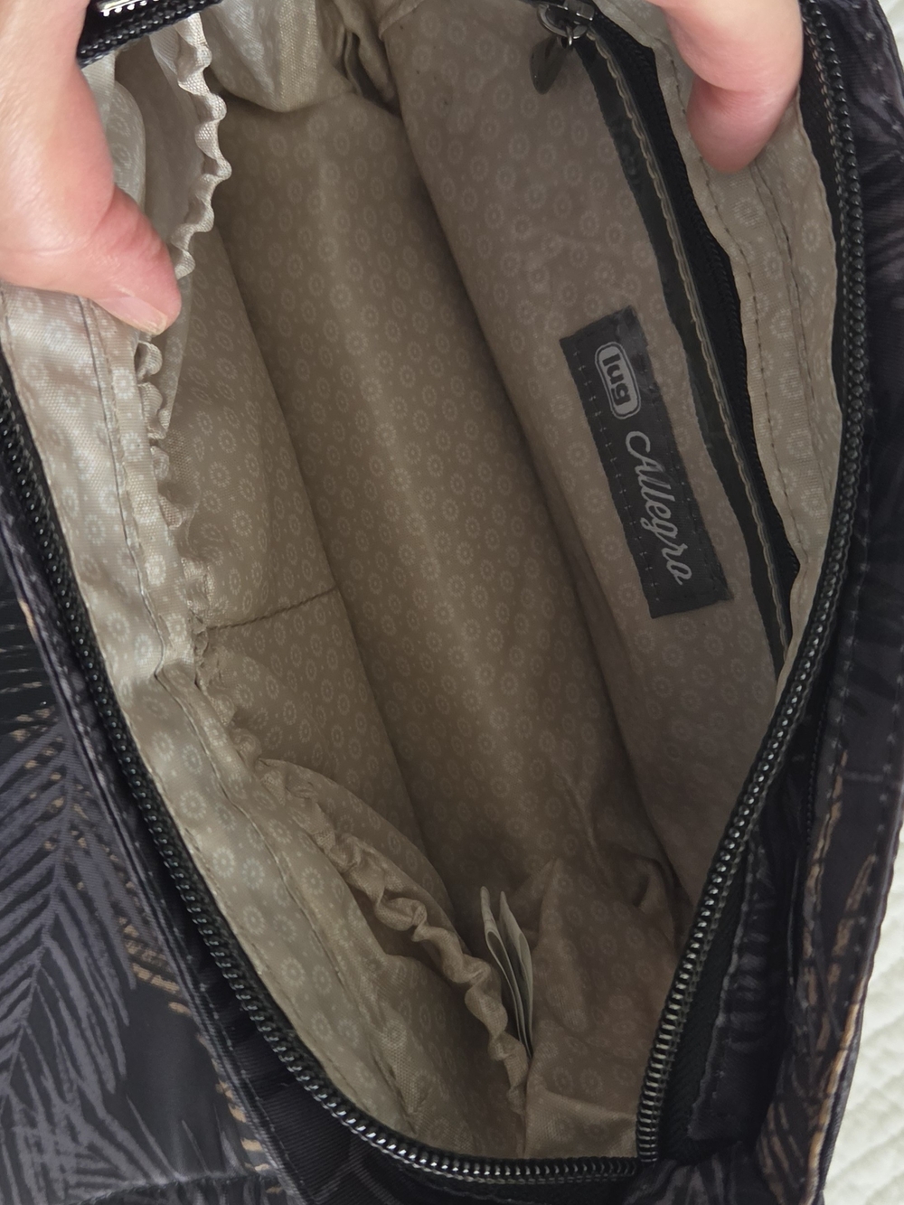 lug Quilted Black Crossbody with Palm-Print Accent - Picture 9 of 12